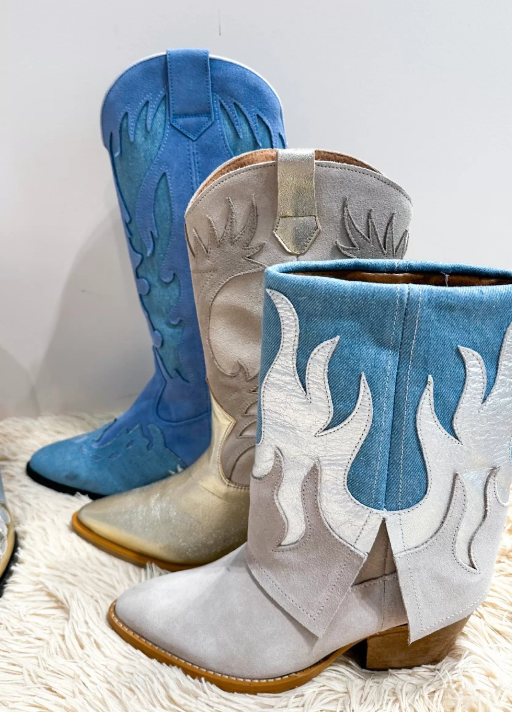 DWRS label WESTERNBOOTS>BARBADOS denim - Westernboots | Sand / Jeans