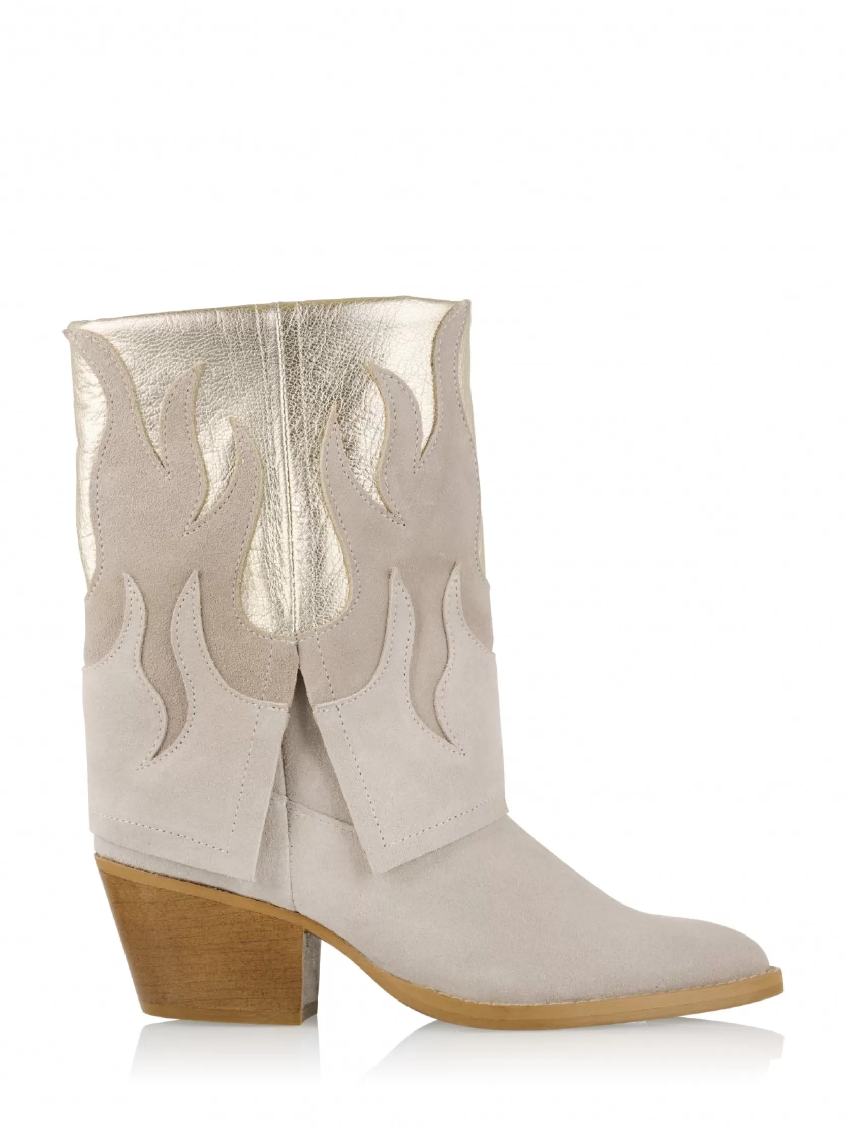 DWRS label WESTERNBOOTS>BARBADOS suede - Westernboots | Sand / Champagne