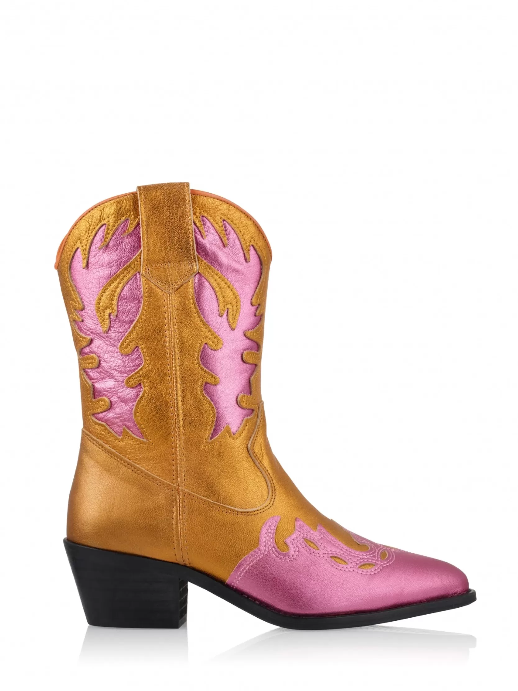 DWRS label WESTERNBOOTS>BELLA sequins - Westernboots | Orange / Pink