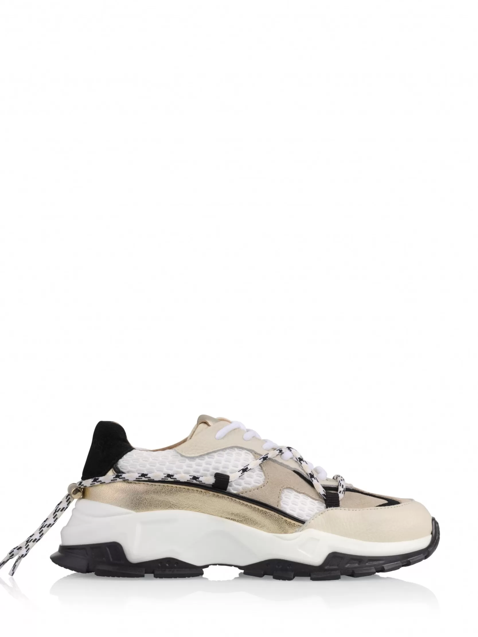 DWRS label SNEAKERS>BONNEY leer - Sneakers | Off White / Black