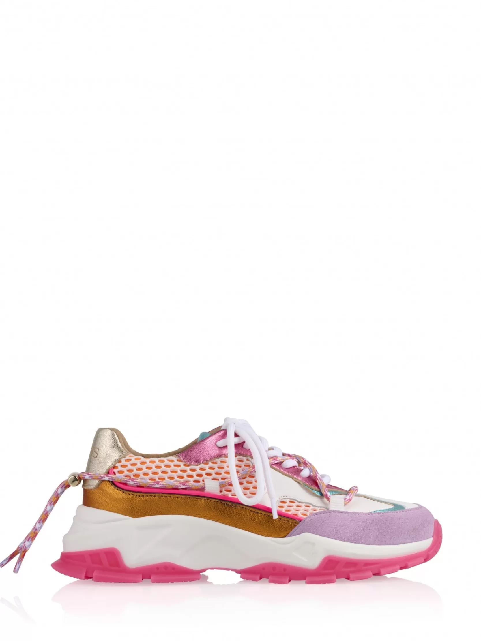 DWRS label SNEAKERS>BONNEY leer - Sneakers | Pink / Lila / Orange