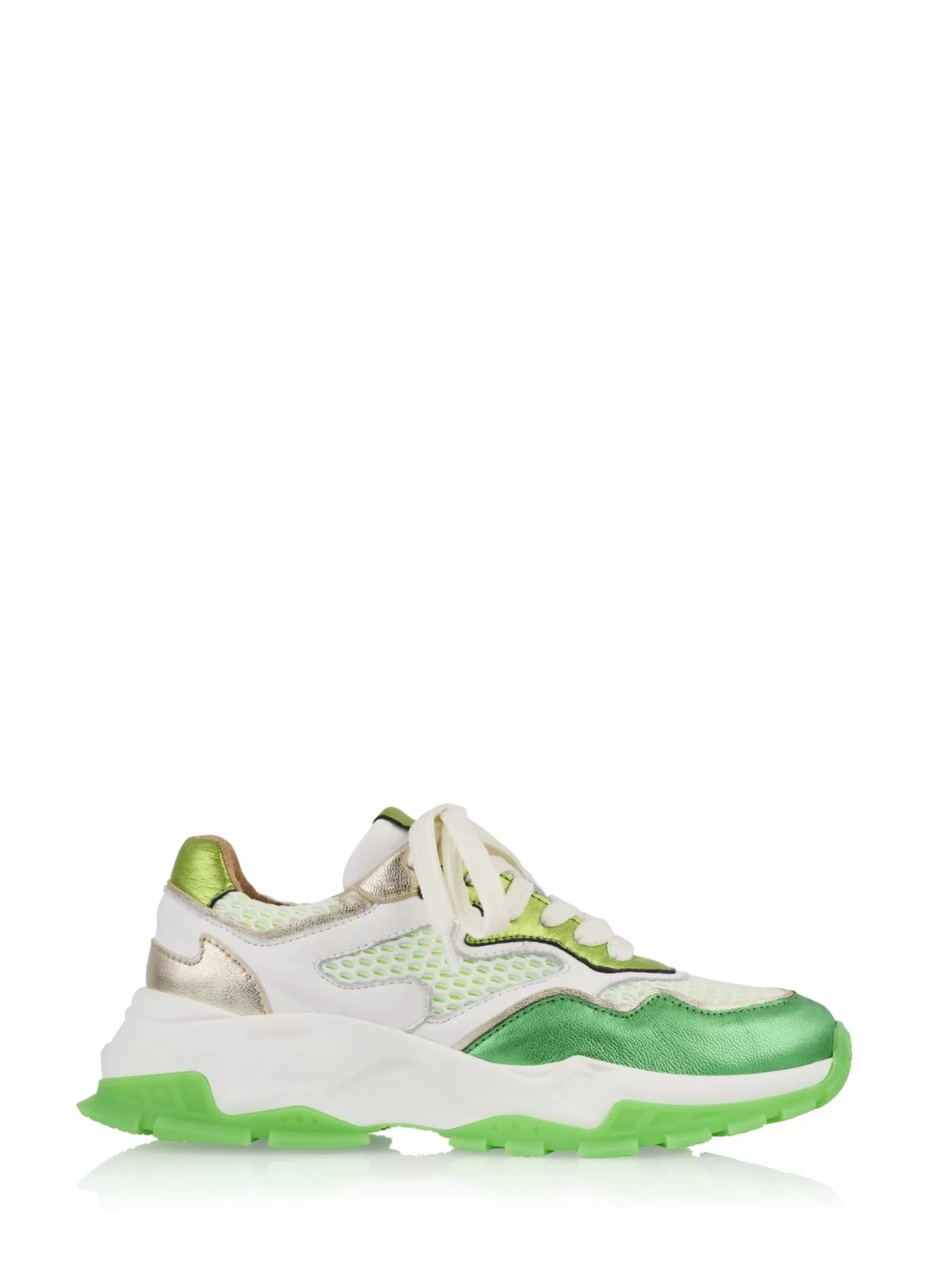 DWRS label SNEAKERS>CHESTER leer - Sneakers | White / Green