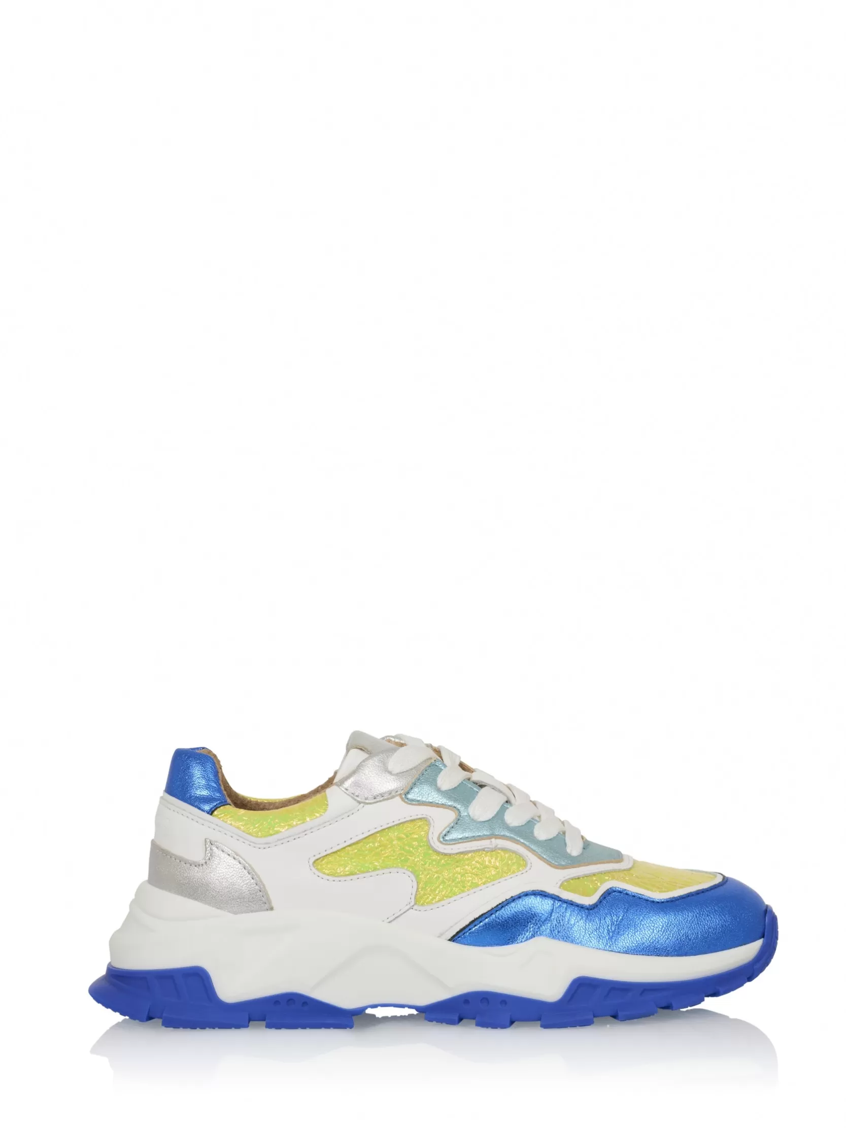 DWRS label SNEAKERS>CHESTER metallic - Sneakers | Dark Blue / Yellow