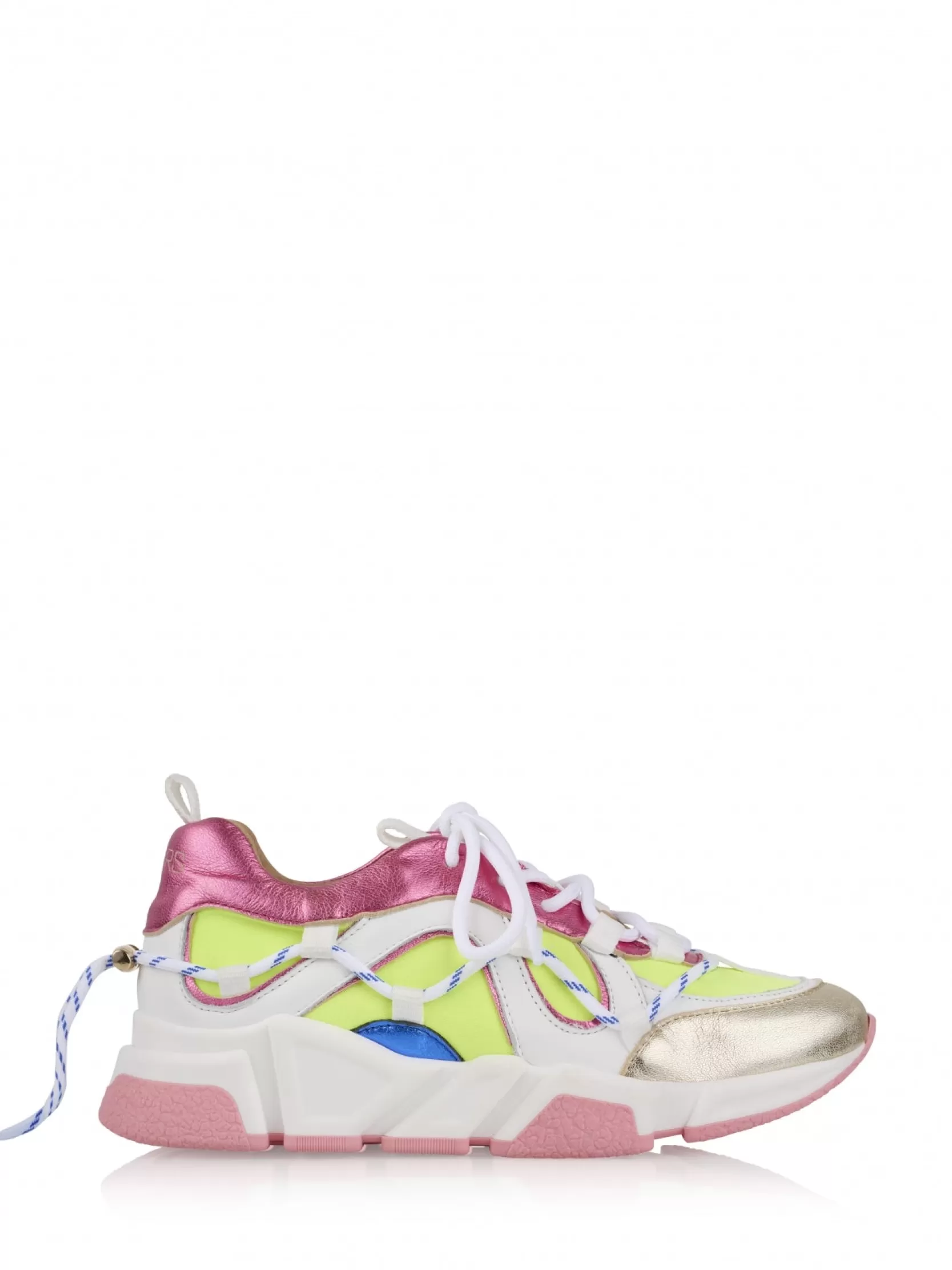 DWRS label SNEAKERS>CHICAGO leer - Sneakers | Neon Yellow  / Pink