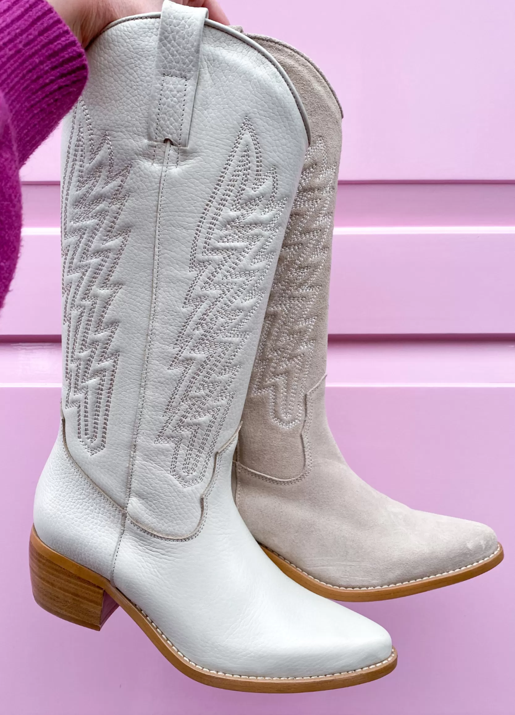 DWRS label WESTERNBOOTS>COLOMBIA leer - Westernboots | Off white