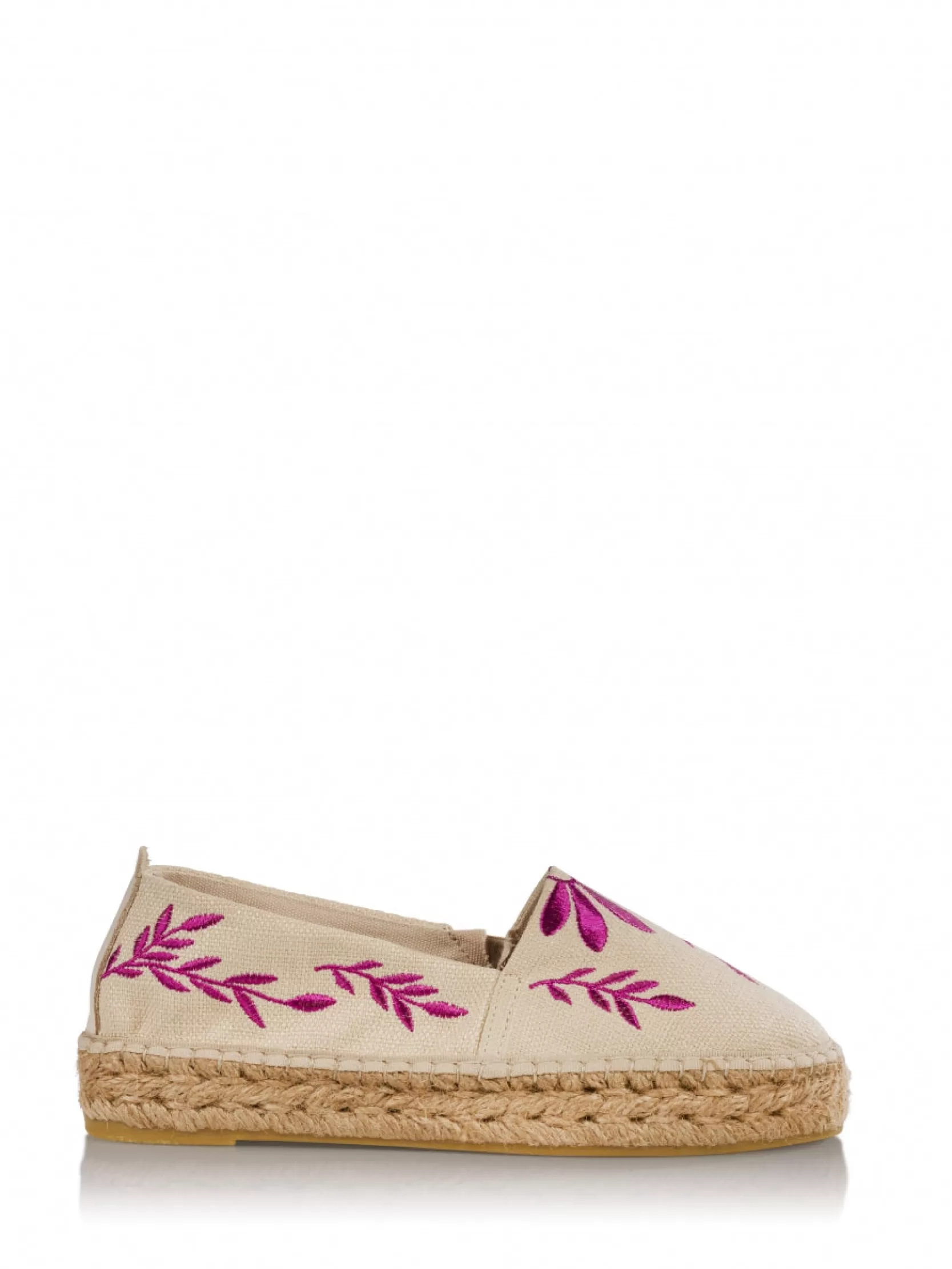 DWRS label MOCASSINS EN LOAFERS>IBIZA canvas - Loafers | Off white / Pink