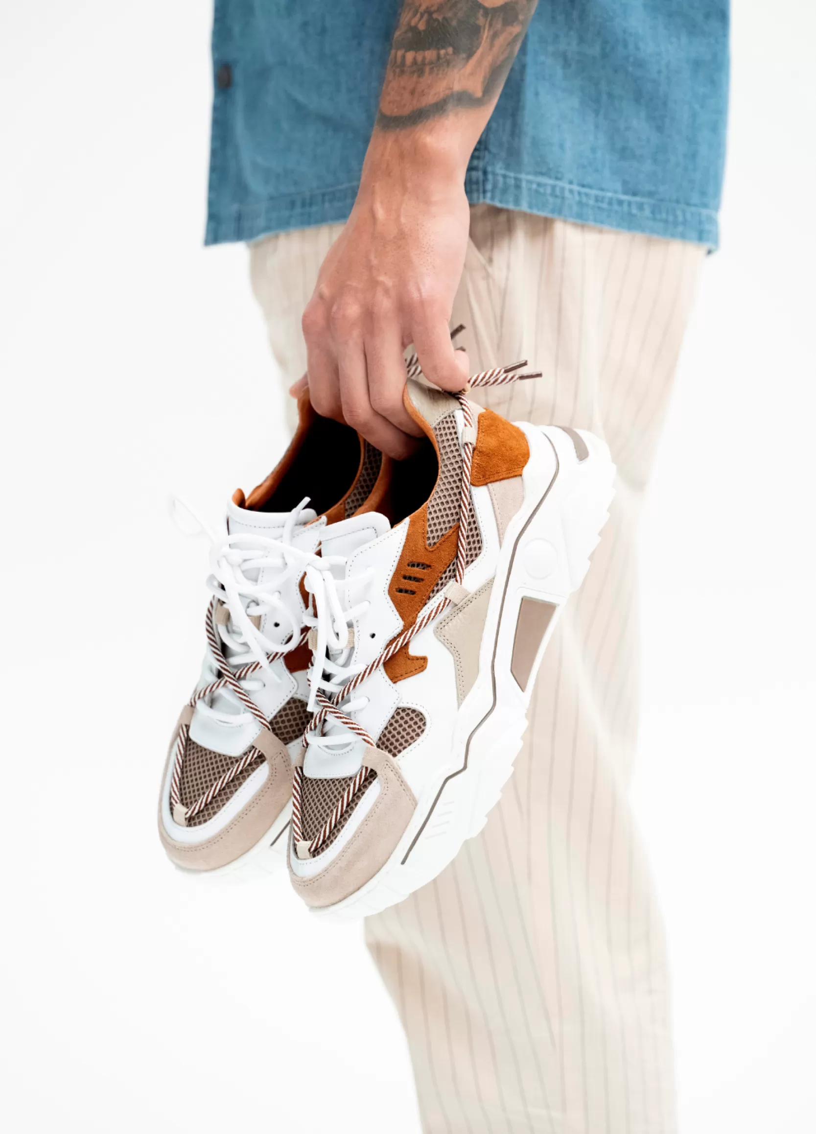 DWRS label MEN>JUPITER MEN - Sneakers | White / Brown