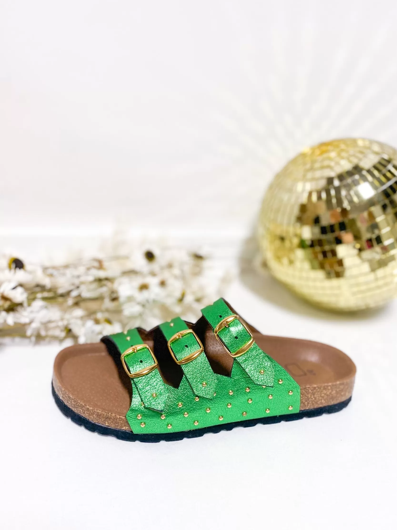 DWRS label SLIPPERS EN SANDALEN>KOMODO metallic - Slippers | Green