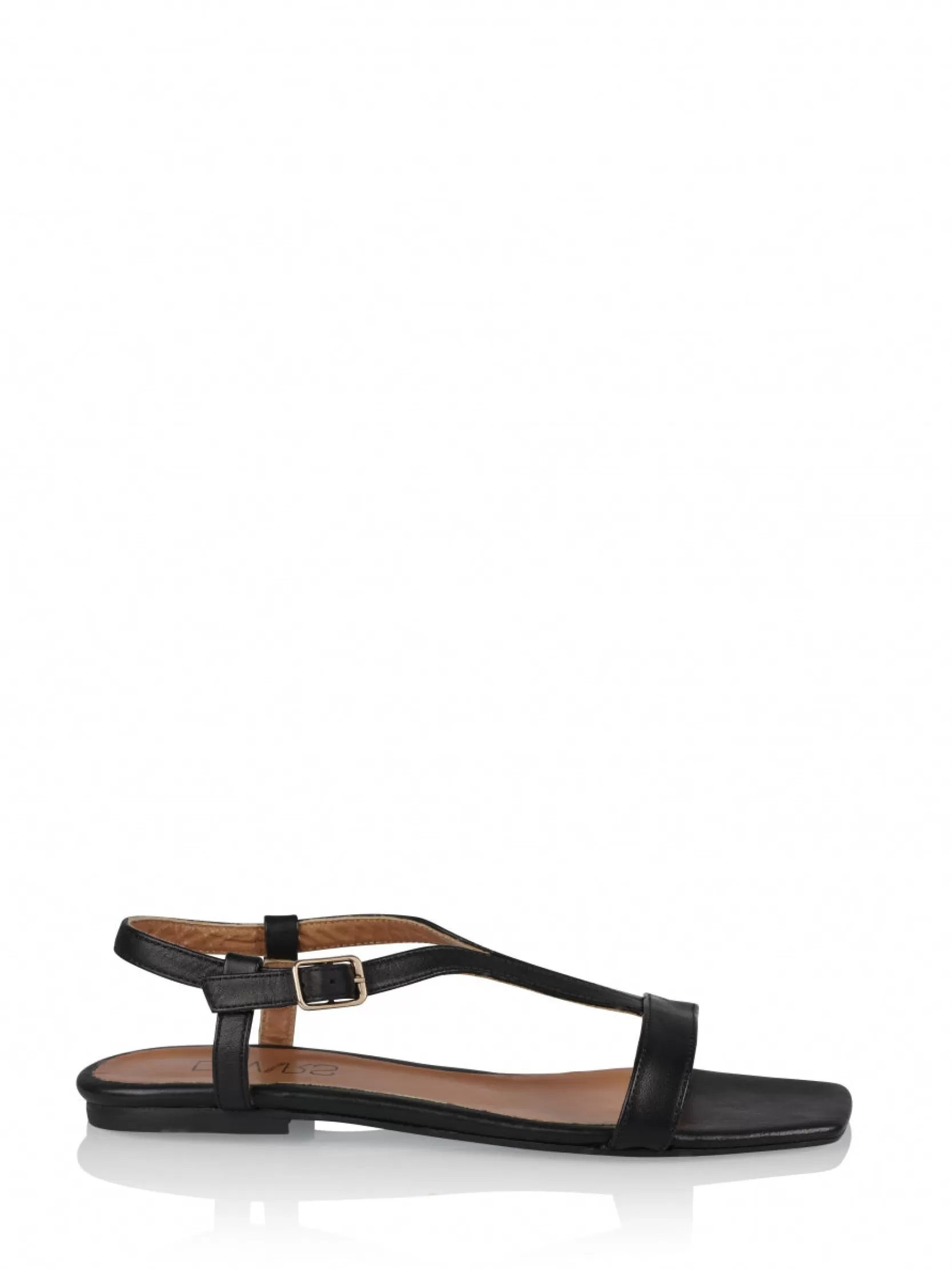 DWRS label SLIPPERS EN SANDALEN>LIMA leer - Sandalen | Black