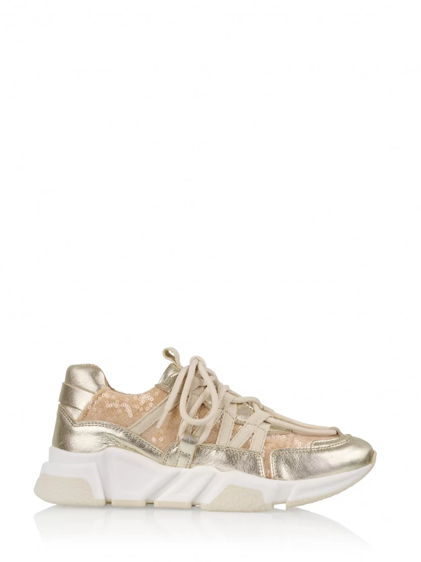 DWRS label SNEAKERS>LOS ANGELES sequins - Sneakers | Champagne