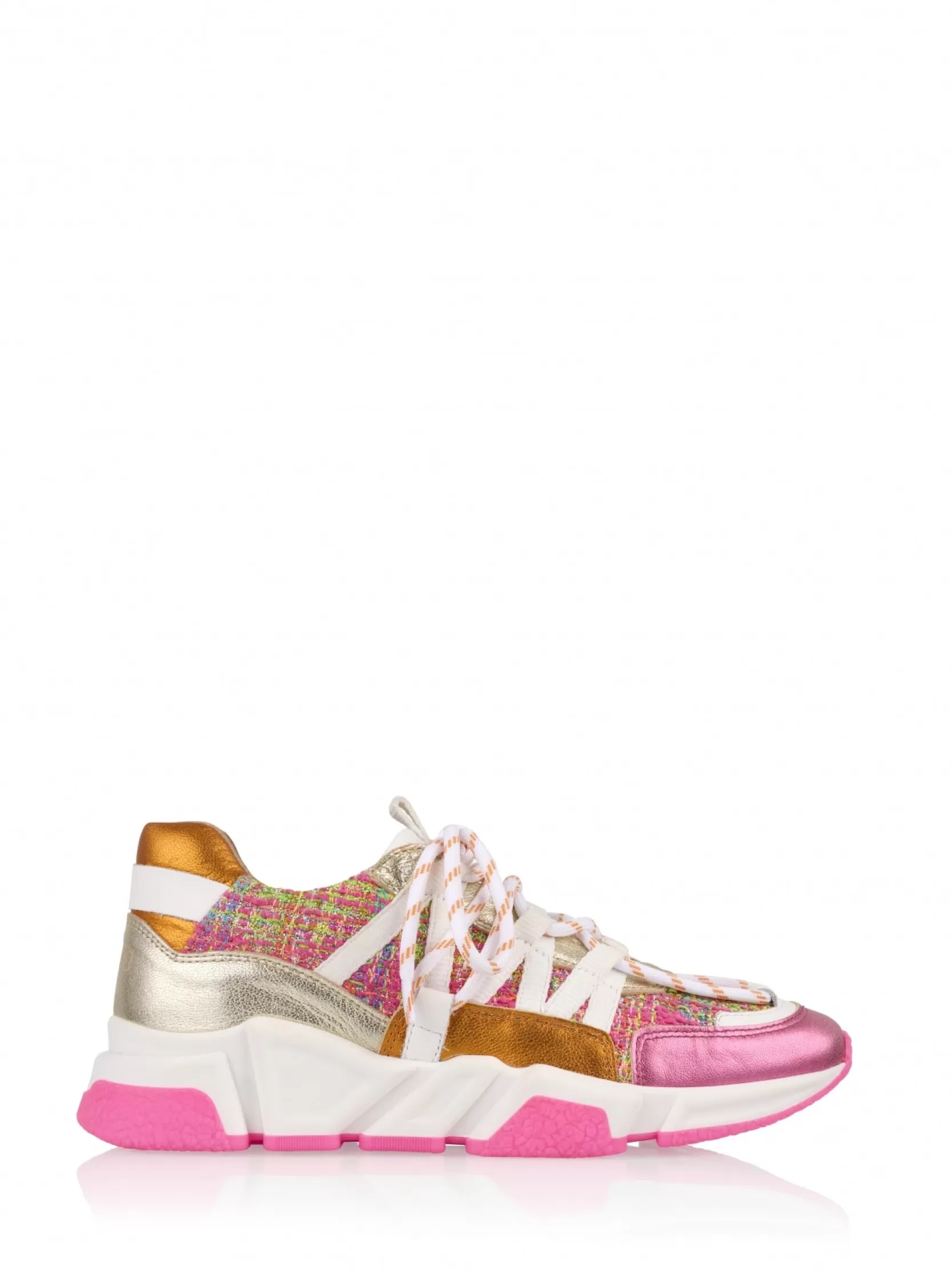 DWRS label SNEAKERS>LOS ANGELES tweed - Sneakers | Pink / Champagne