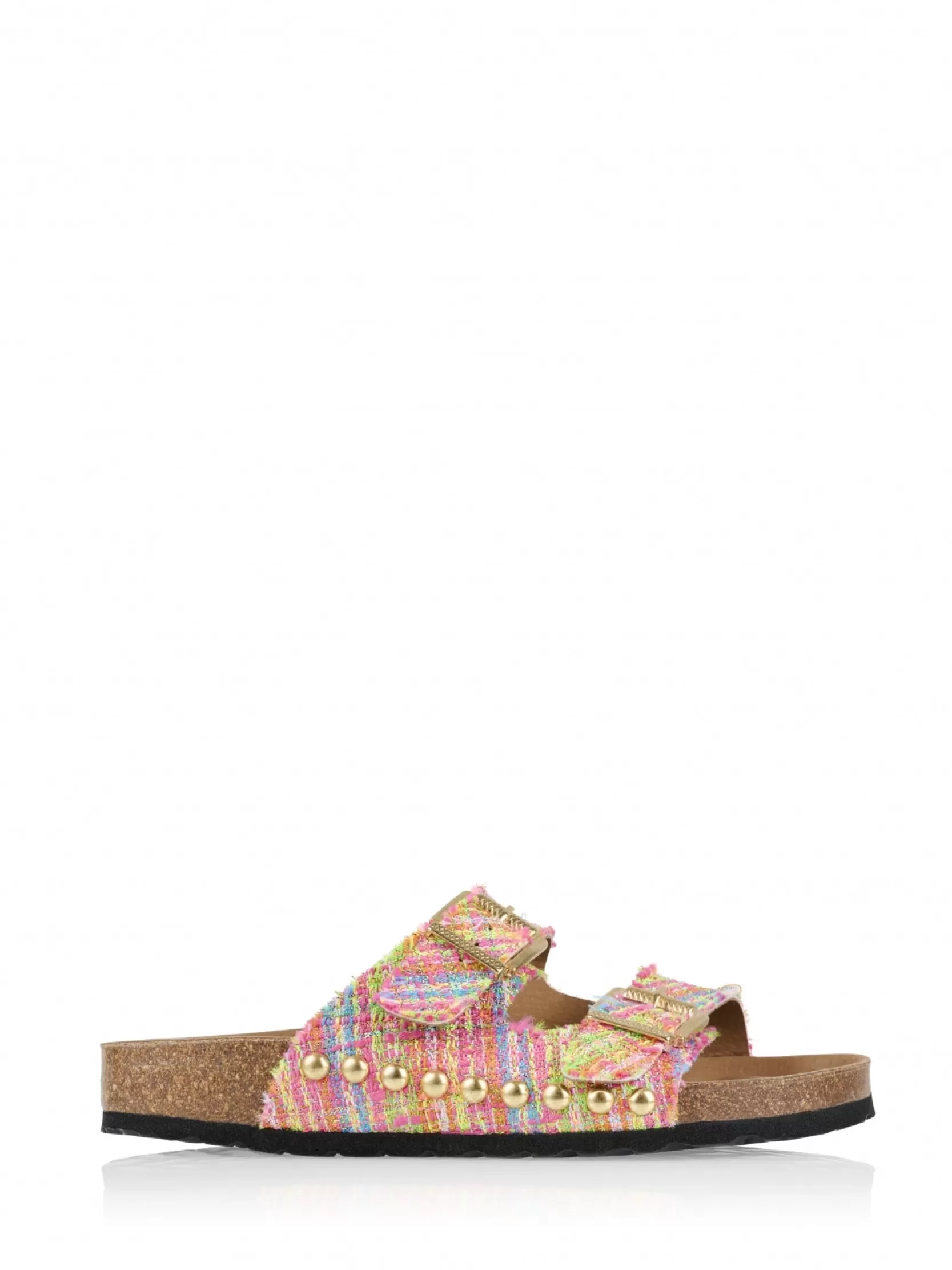 DWRS label SLIPPERS EN SANDALEN>MALIBU tweed - Slippers | Pink