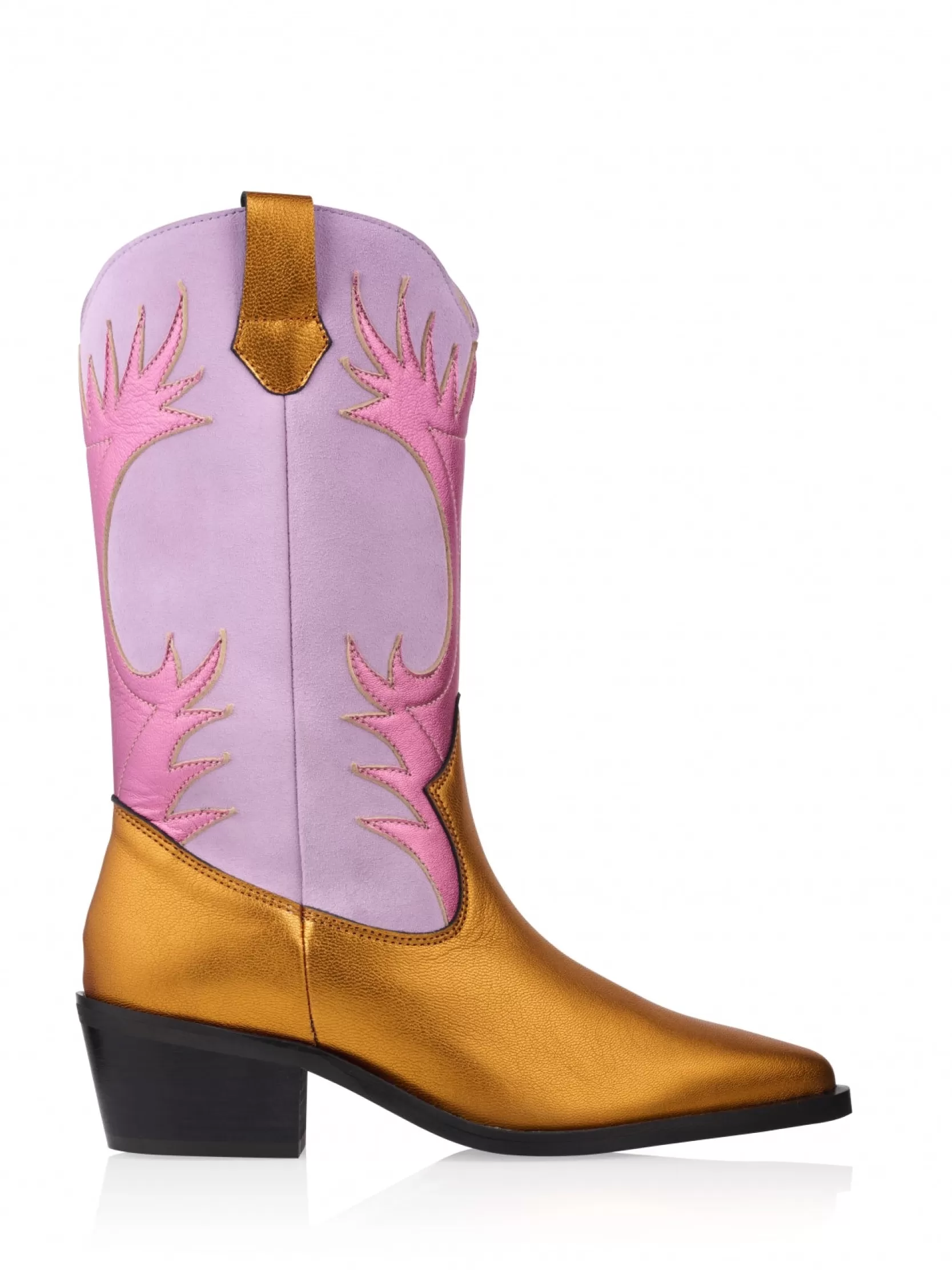 DWRS label WESTERNBOOTS>MESSINA suede - Westernboots | Lila / Pink / Orange