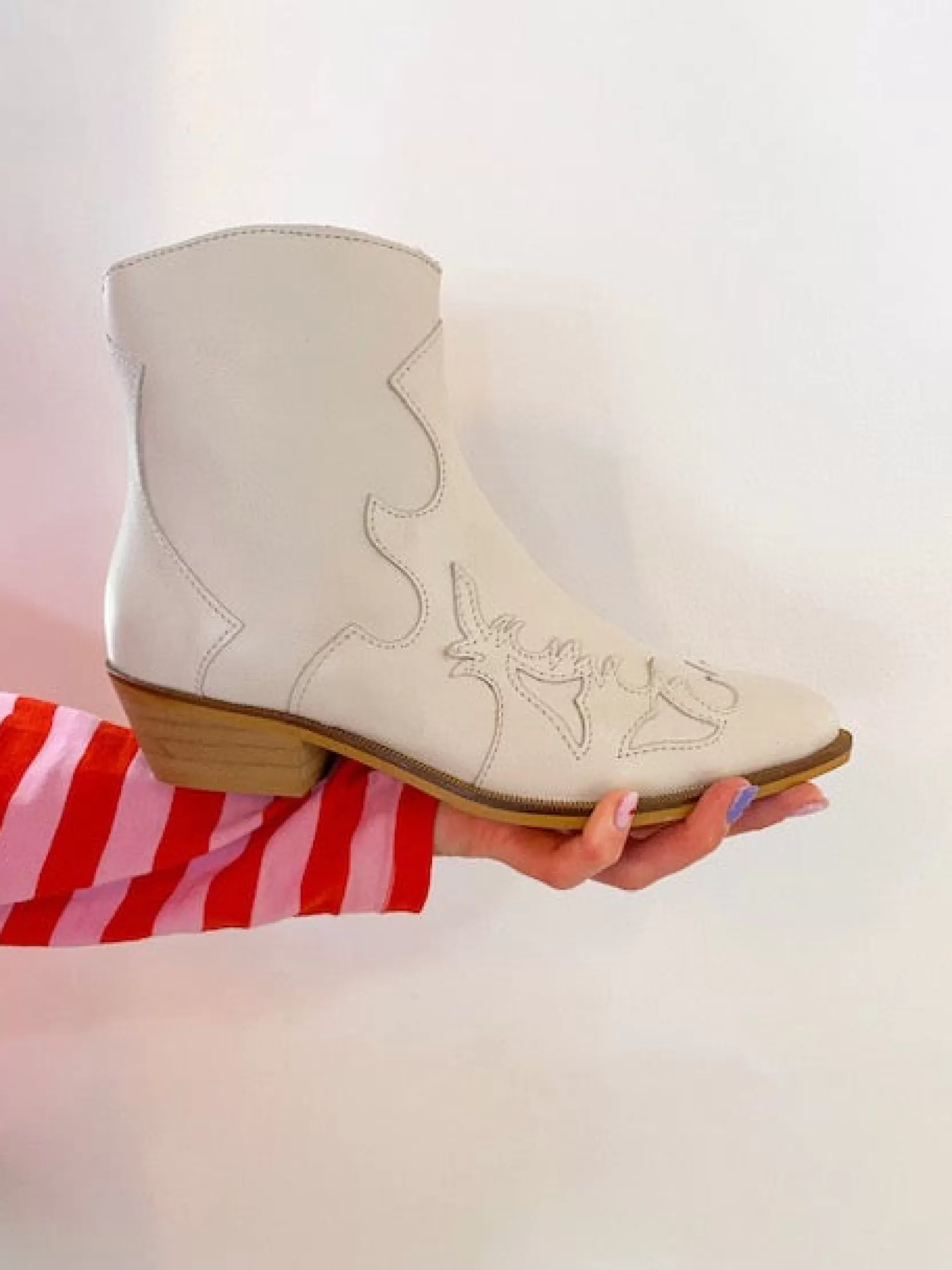 DWRS label WESTERNBOOTS>MONKEY leer - Westernboots | Off white