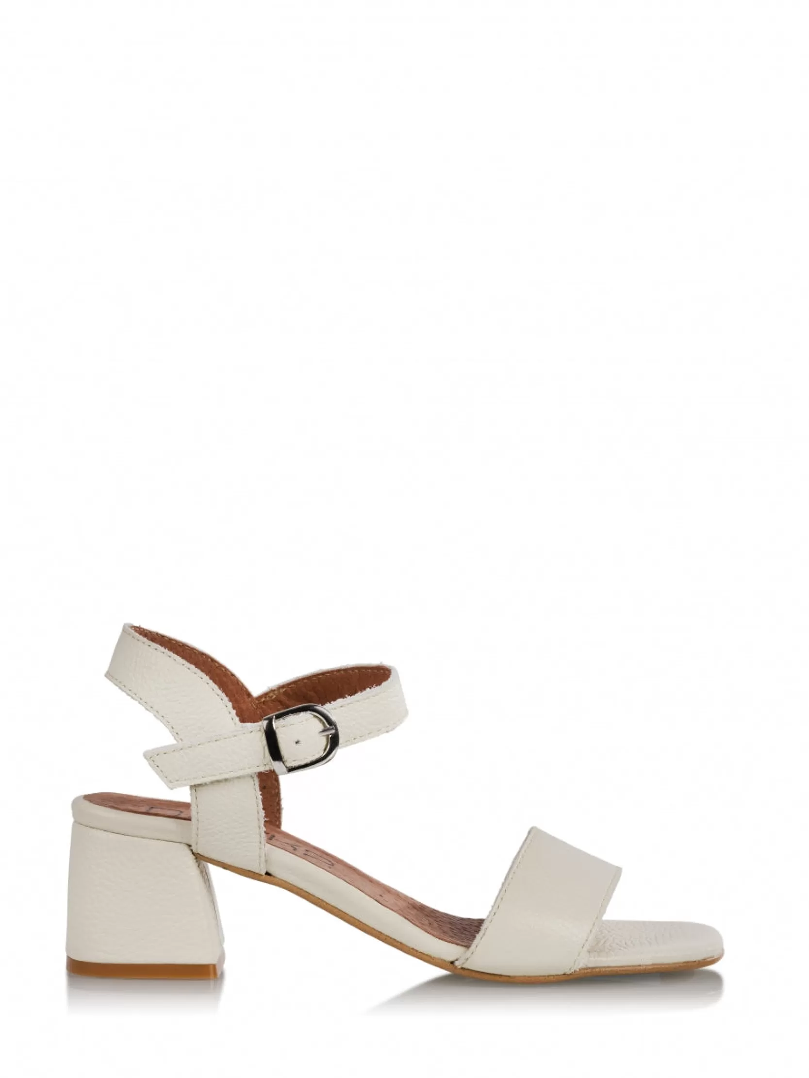 DWRS label HAKKEN>PISA leer - Sandalette | Off white