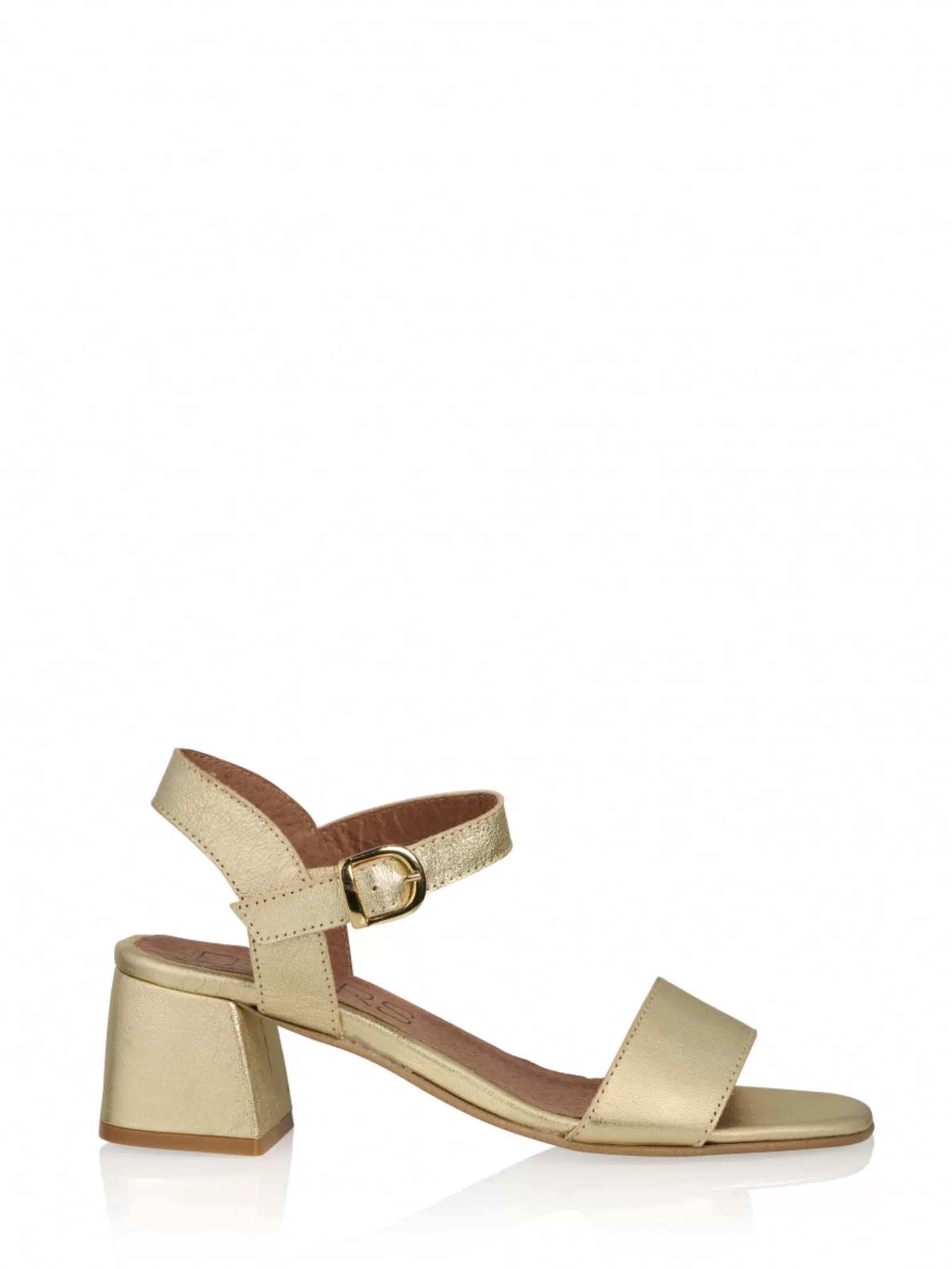 DWRS label HAKKEN>PISA metallic - Sandalette | Champagne