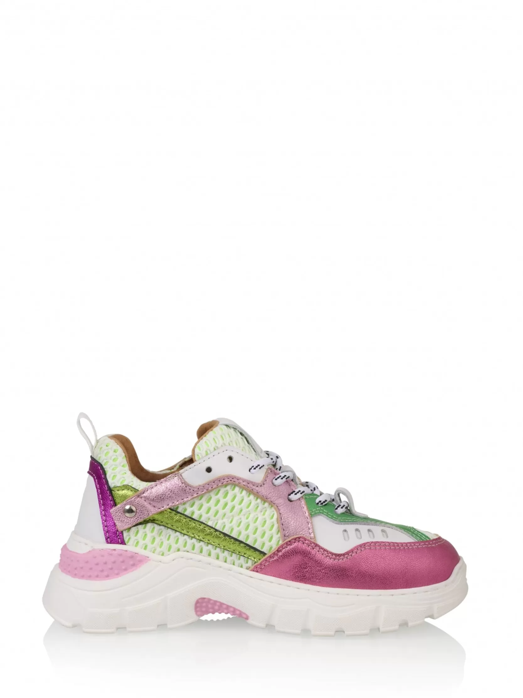 DWRS label KIDS>PLUTO KIDS mesh - Sneakers | White / Pink / Green
