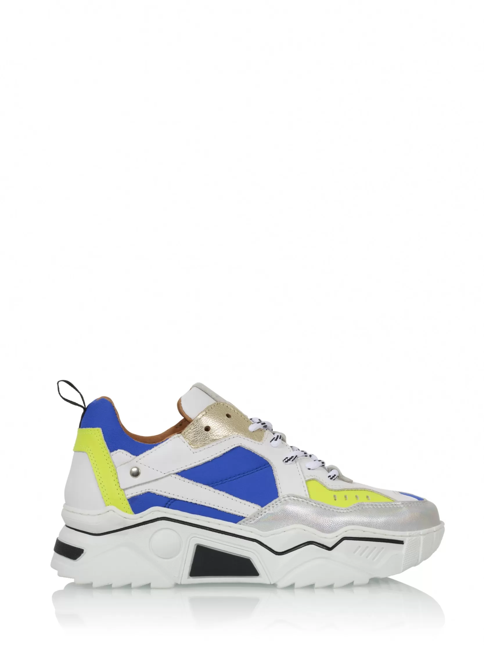 DWRS label SNEAKERS>PLUTO leer - Sneakers | Dark Blue / Yellow