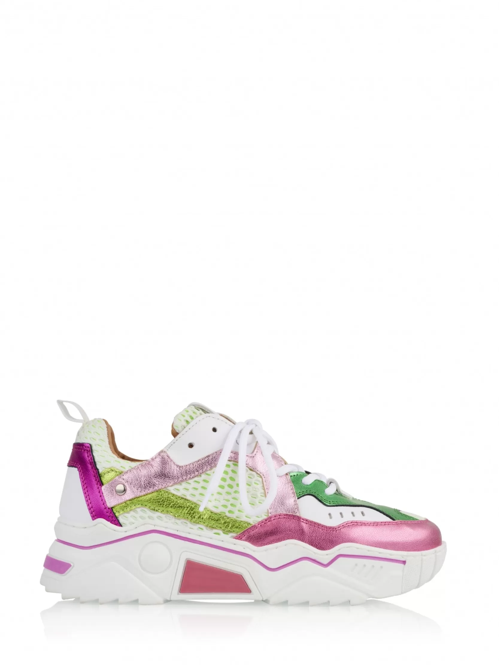 DWRS label SNEAKERS>PLUTO mesh - Sneakers | White / Pink / Green