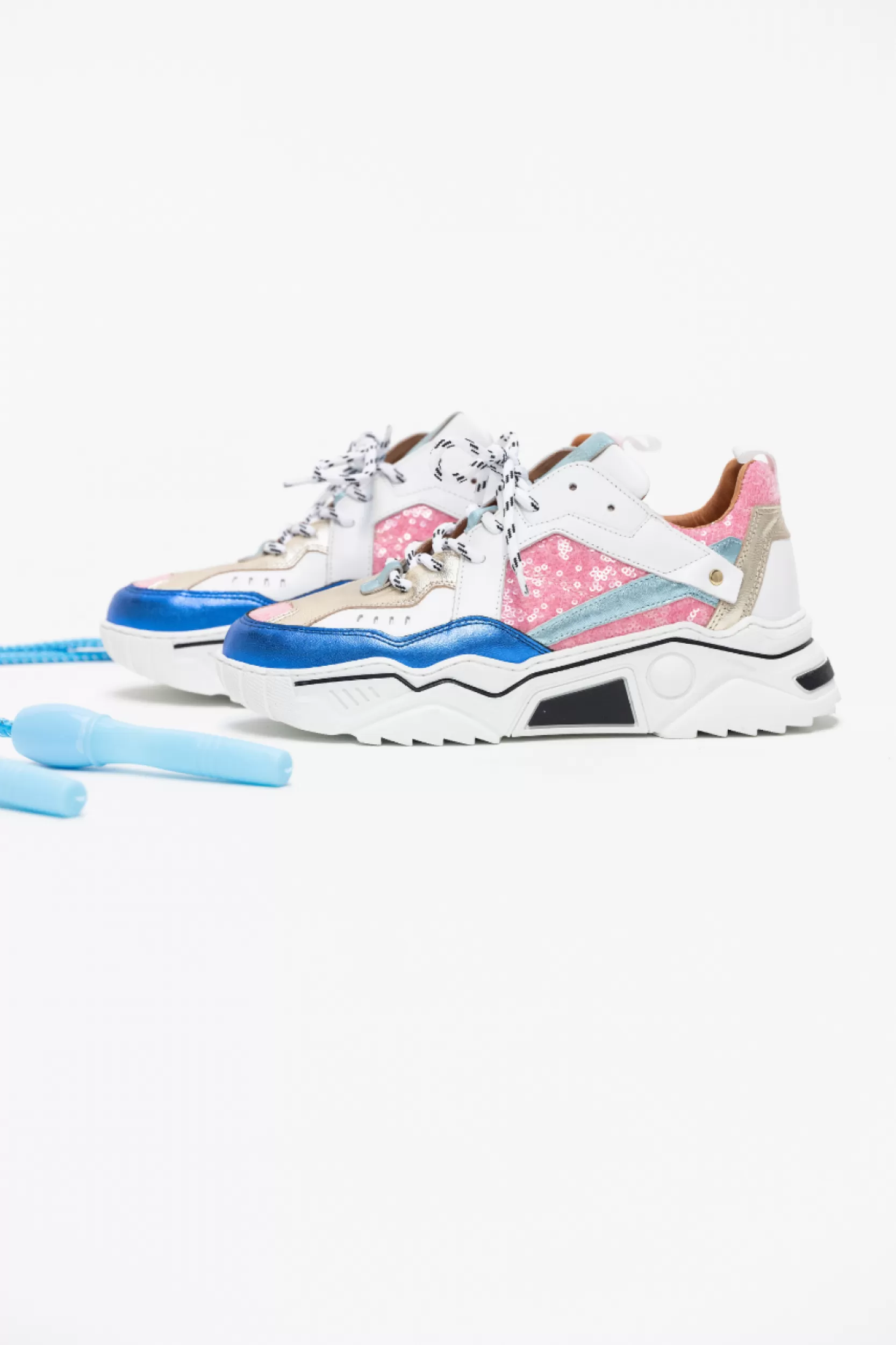 DWRS label SNEAKERS>PLUTO sequins - Sneakers | Pink / Blue