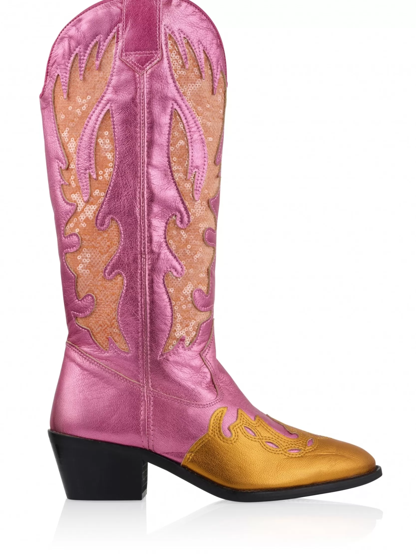 DWRS label WESTERNBOOTS>REGINA sequins - Westernboots | Pink / Orange