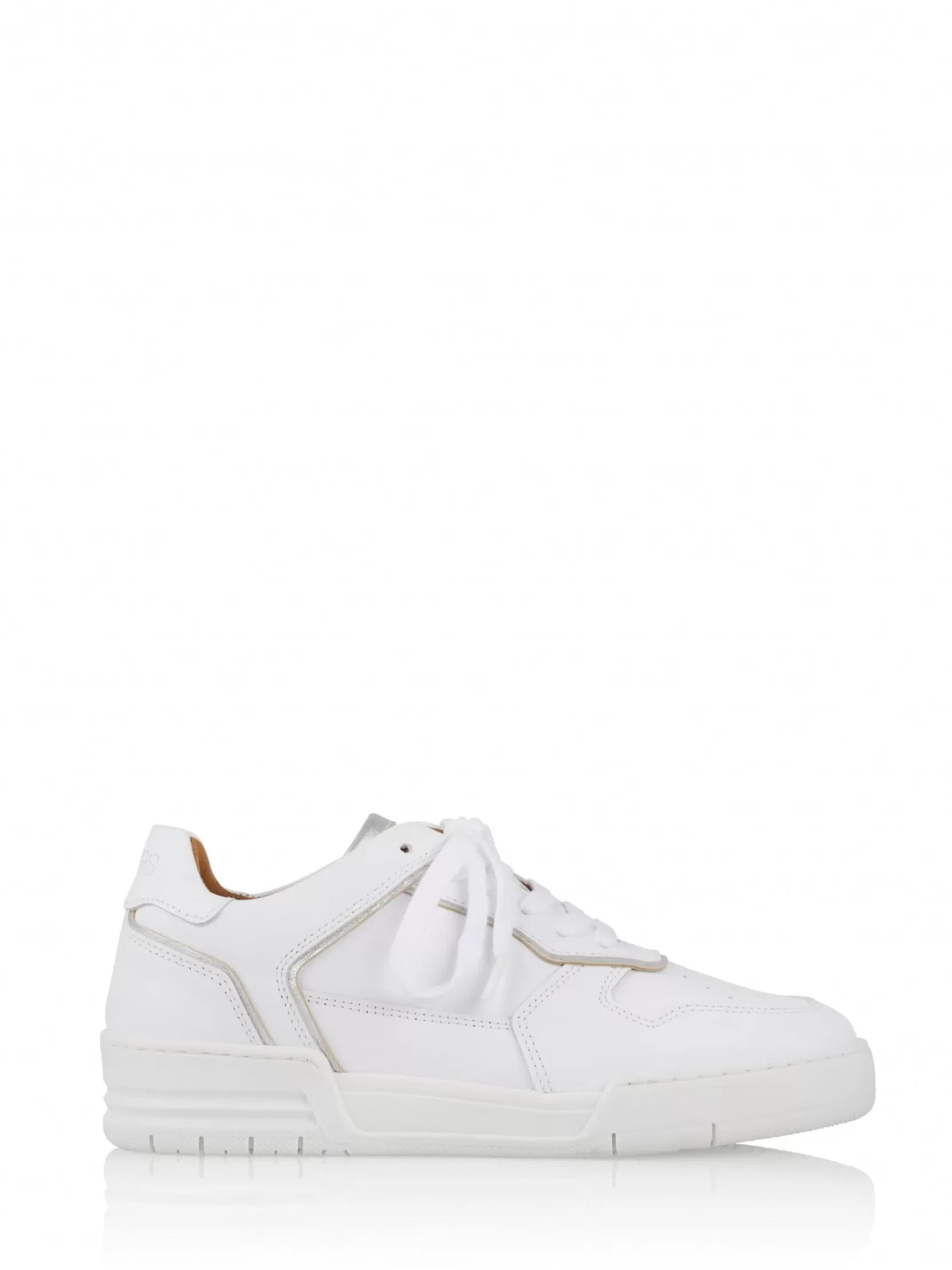 DWRS label SNEAKERS>RUGBY leer - Sneakers | White / Silver