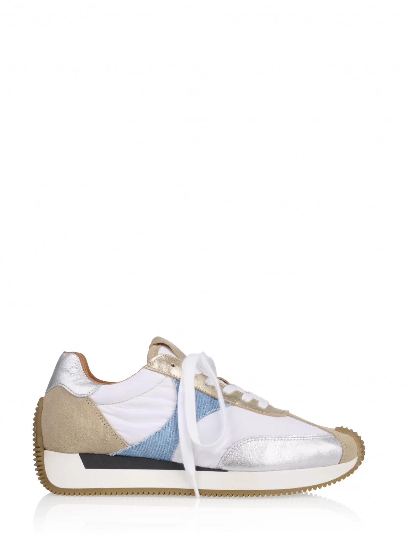 DWRS label SNEAKERS>SCOBEY denim - Sneakers | Champagne / Jeans