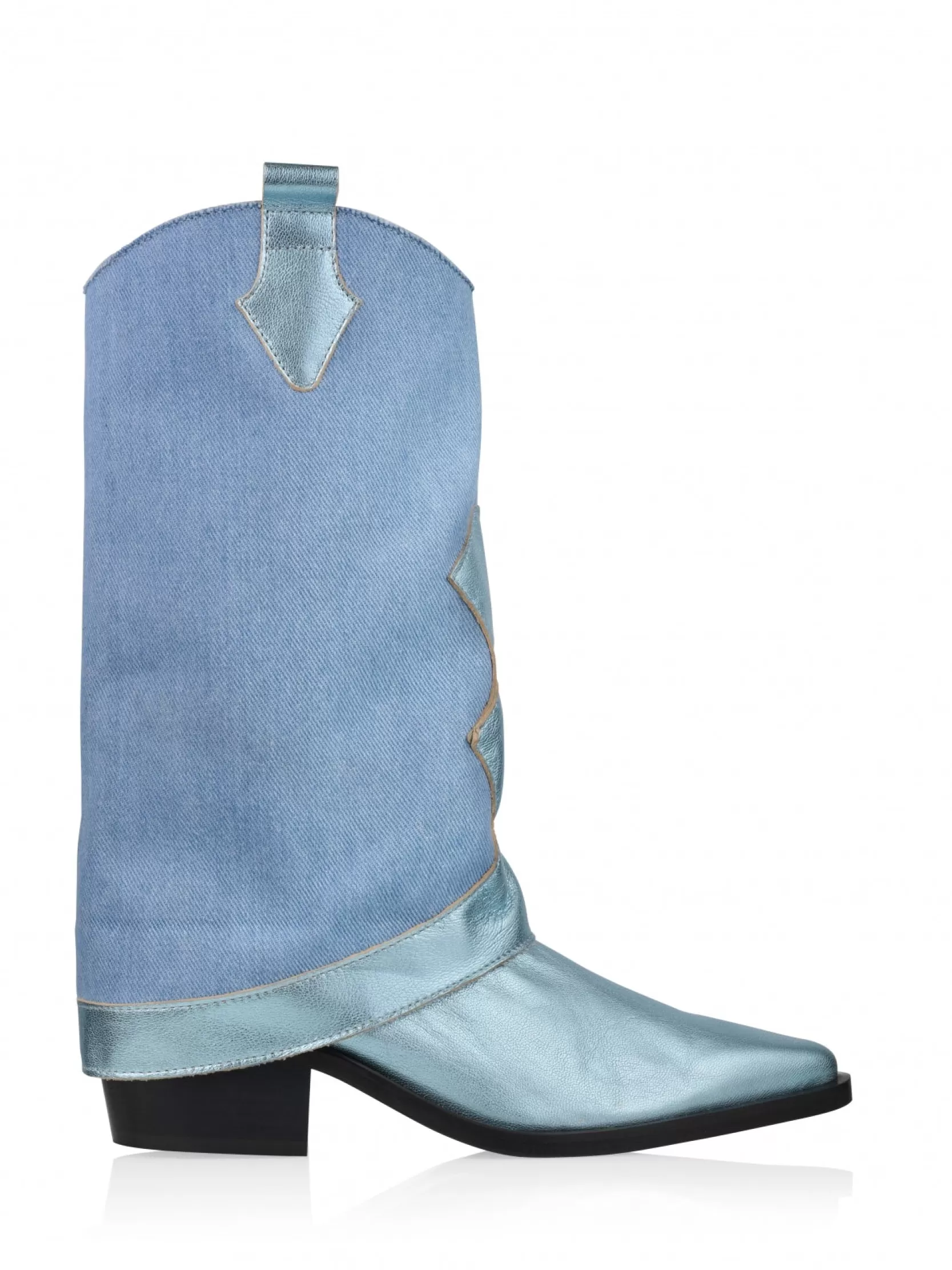 DWRS label WESTERNBOOTS>SHETLAND denim - Westernboots | Jeans / Aqua