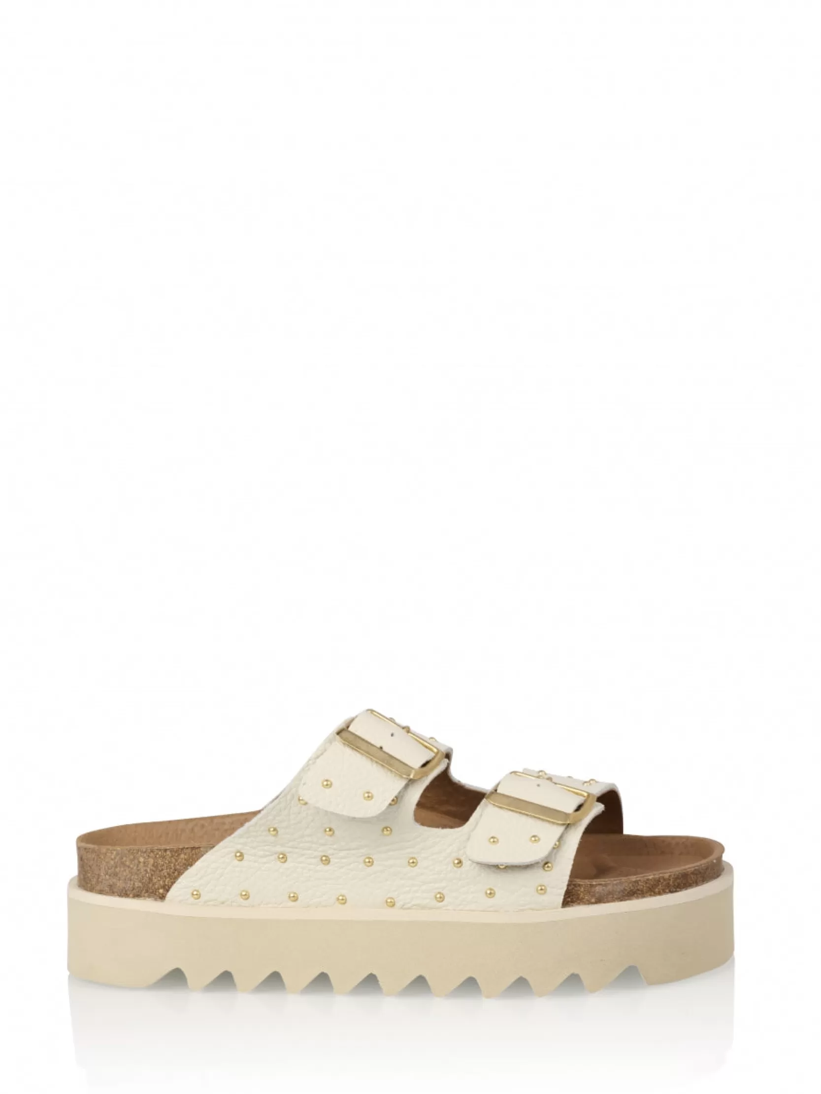 DWRS label SLIPPERS EN SANDALEN>SUMBA leer - Slippers | Off white