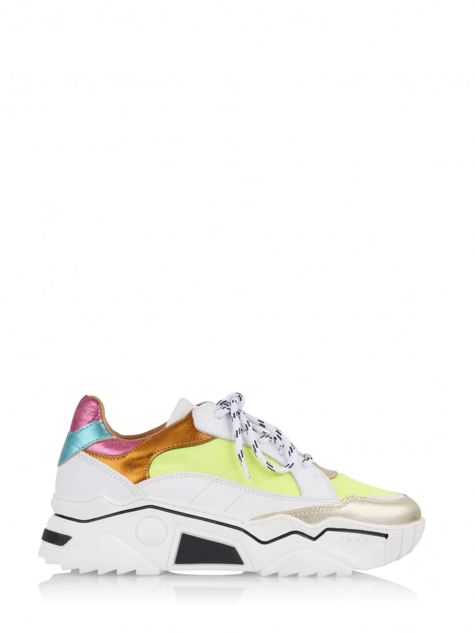 DWRS label SNEAKERS>VENUS neon - Sneakers | White / Neon Yellow